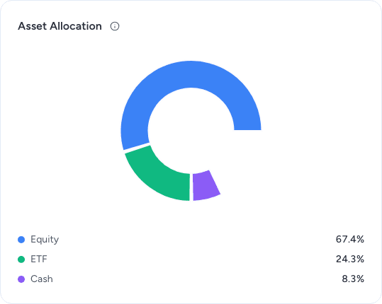 Asset Allocation panel in the sample portfolio